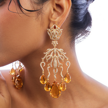 Celestial Love Earrings - Citrine