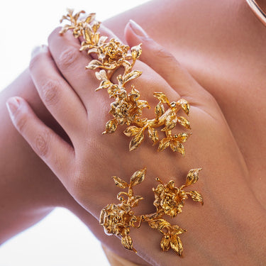 Blossom Hand Harness - Yellow Gold